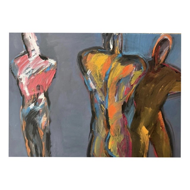 After Francis Bacon, Figurative Composition, Mixed Media For Sale