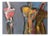 After Francis Bacon, Figurative Composition, Mixed Media For Sale