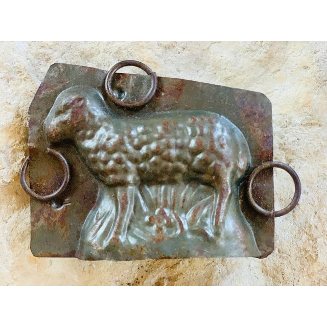 Late 19th Century Antique French Metal Figurative Lamb Chocolate Mold For Sale - Image 12 of 12