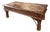 Vintage Indian Sheesham Wood Coffee Table With Iron Nailhead Detail and Baluster Legs For Sale