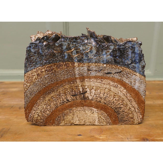 1980s French Studio Art Slab Vase from Saint Emilion, 1980 For Sale - Image 5 of 7