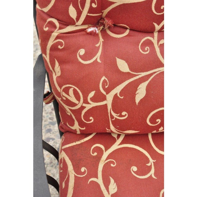 Early 21st Century Meadowcraft Athens Wrought Iron Patio Lounge Chair. Attributed For Sale - Image 9 of 12