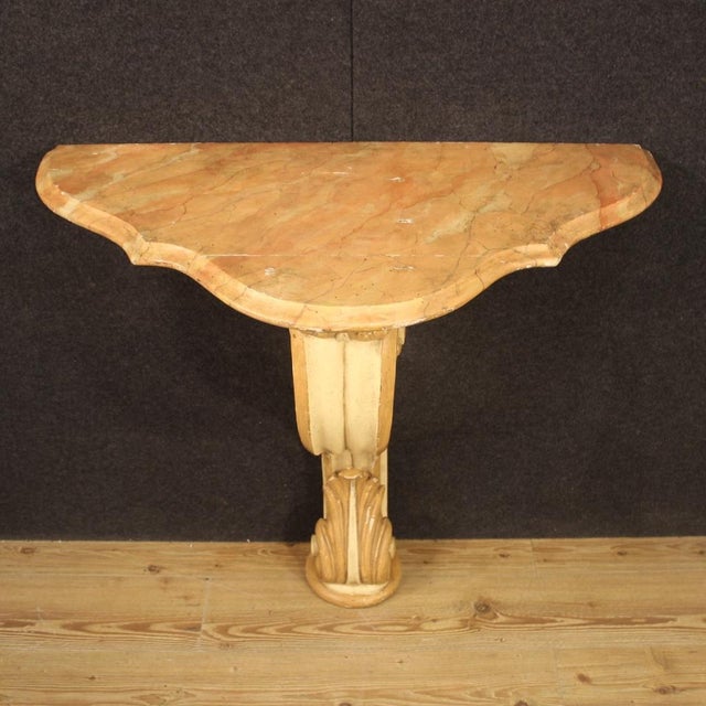 1960s 20th Century Italian Lacquered and Painted Console, 1960s For Sale - Image 5 of 13