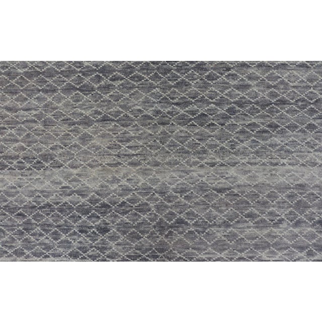 Modern Gray and Cream Piled Rug by Keivan Woven Arts, 10'1" X 12'0" For Sale - Image 4 of 12