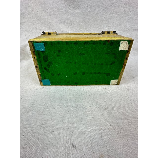 Vintage Engraved Brass Box With Handles For Sale - Image 11 of 11