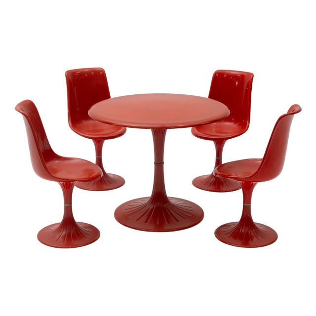 Tulip Dining Set, 1960s, Set of 5 For Sale