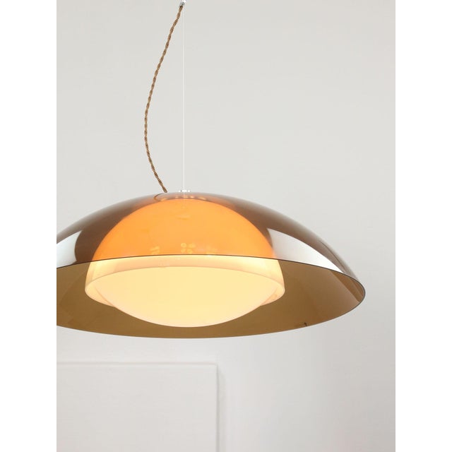 Guzzini Space Age Brown UFO Lamp from Guzzini, 1970s For Sale - Image 4 of 18