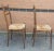 Pair of Gio Ponti Italian Walnut and Rush Seat Side Chairs For Sale - Image 4 of 10