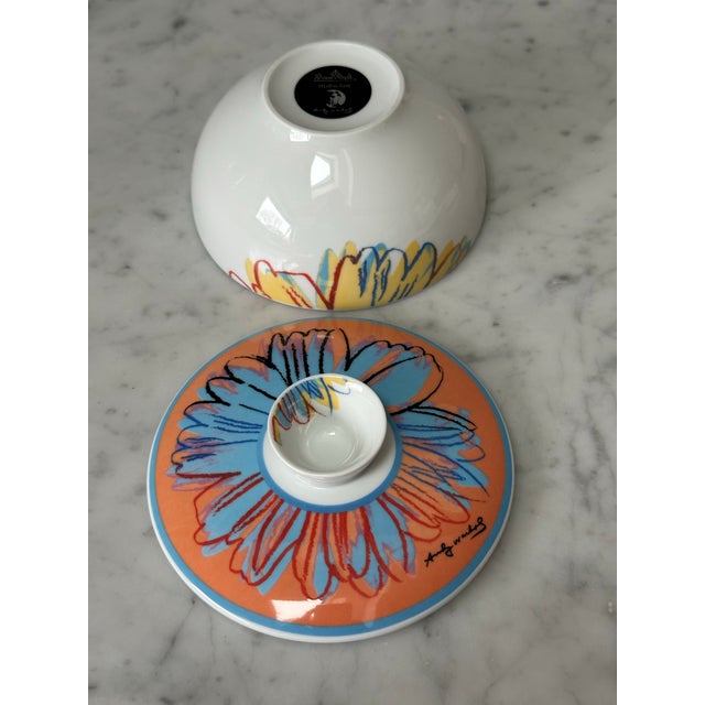 1990s Rosenthal Studio Line - Andy Warhol Studio - Daisy Sugar Bowl New Discontinued For Sale In Boston - Image 6 of 6