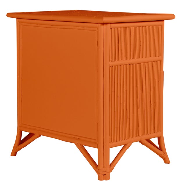 Coastal Aruba One-Drawer Nightstand - Orange For Sale - Image 3 of 7