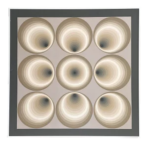 1970s Untitled Op Art Serigraph #47/75 by Lev Moross, Framed