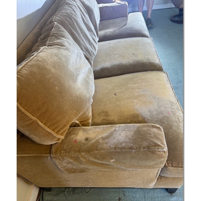 Ethan Allen Mohair Couch, Down Filled Chairish