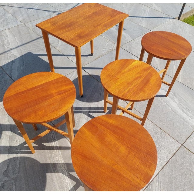 This set of tables was first designed in the 1950's by American designer Bertha Schaefer for the Singer and Sons company,...