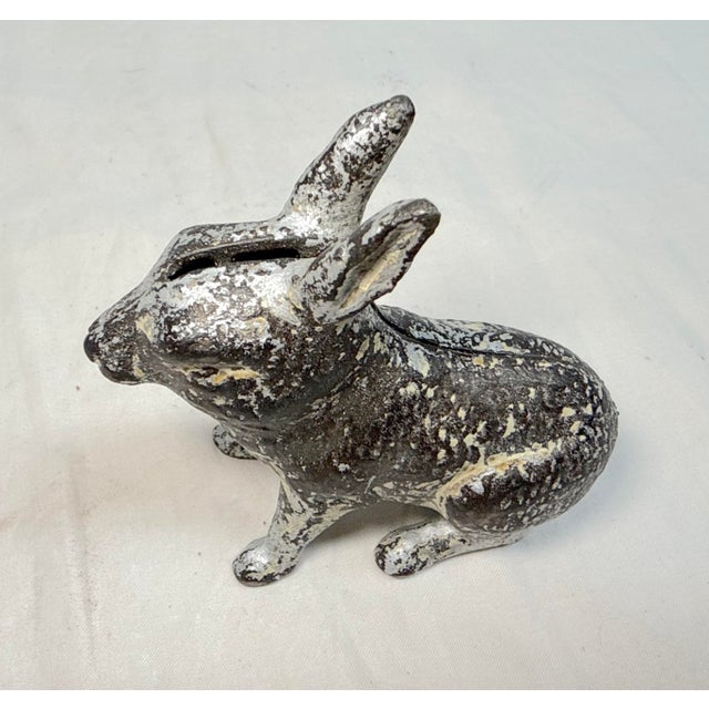 Antique 1920's Cast Iron Bunny Rabbit Animal Still Coin Bank – A.c. Williams For Sale In New York - Image 6 of 9