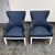 Design Plus Gallery presents a pair of the Gordonston Accent Chairs from Uttermost. They are upholstered in a deep blue...