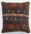 Pillow made from an early 20th century Persian rug. Measures: 18" x 18".