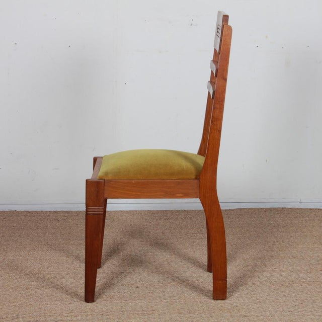 1950s French Green Wooden Chair, 1950s For Sale - Image 5 of 7