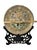 Japanese Large Antique Japanese Cloisonné Enamel on Brass Charger With Carved Wood Stand - 20" For Sale - Image 3 of 8