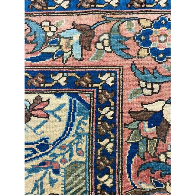 Ivory 1960s Old Persian Bakhtiari Area Rug 5x7 For Sale - Image 8 of 10