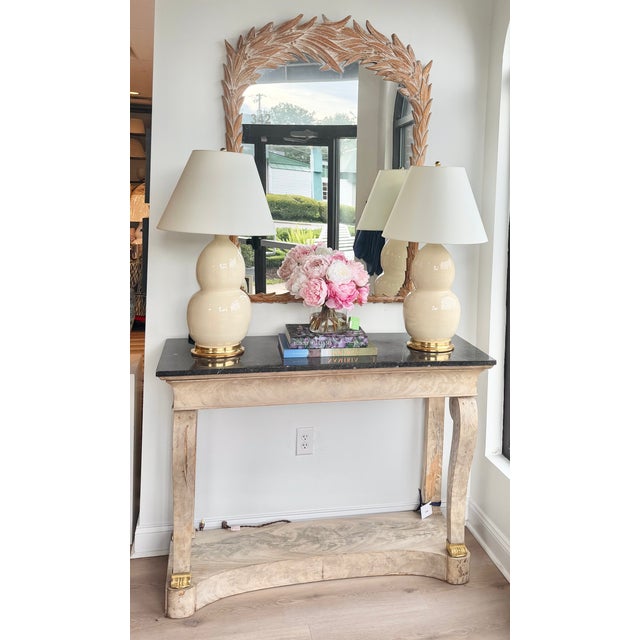 Empire Marble Top Antique Console W/ Drawer For Sale - Image 4 of 4