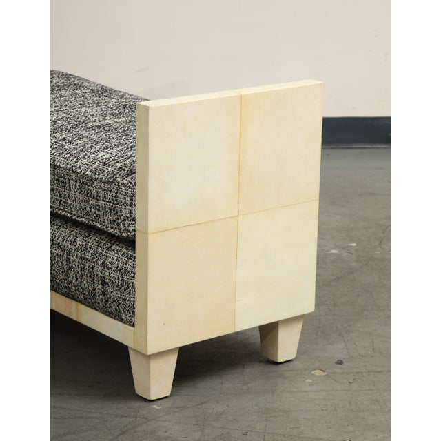 Parchment Benches Inspired by Jean Michel Frank, Mid-Century Modern Style For Sale - Image 16 of 16