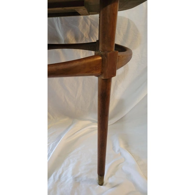 1970s Art Deco Walnut and Capiz Shell Side Table For Sale - Image 6 of 10