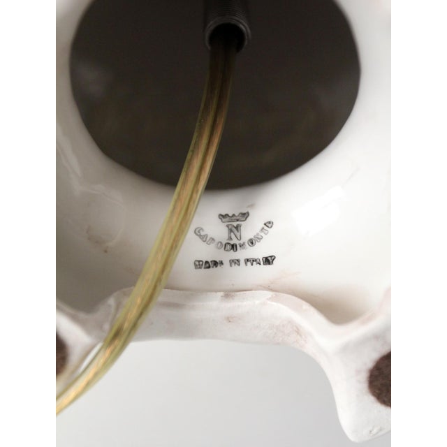 Mid 20th Century Italian Capodimonte Porcelain Floral Lamp For Sale - Image 13 of 13