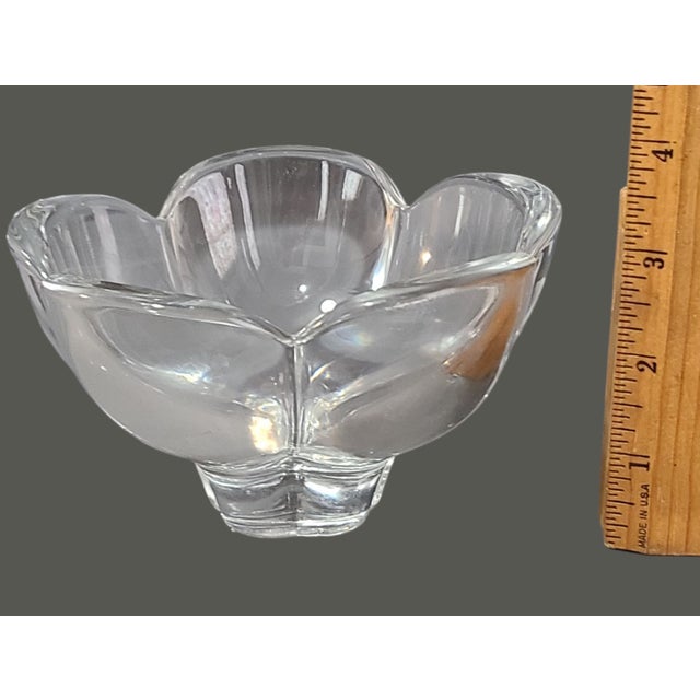 Orrefors Vintage Crystal Lotus Flower Candy Dish Bowl For Sale - Image 4 of 5