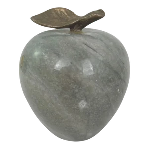 Mid-Century Marble Apple Paperweight