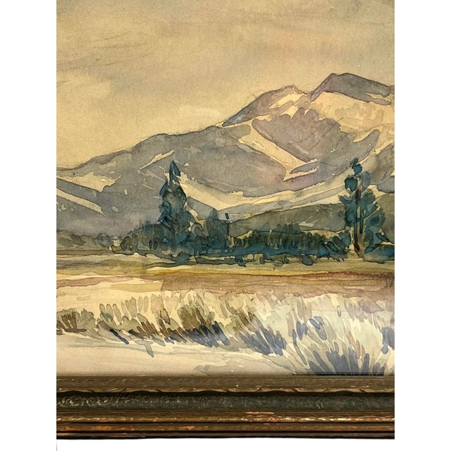 Add a lovely piece of art to your decor with this beautiful desert landscape watercolor on board by Charles Puttnam...