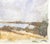 Paper Illegibly Signed River Landscape Watercolor For Sale - Image 7 of 9