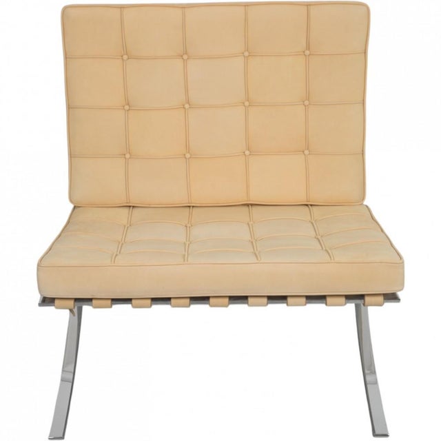 Barcelona Chair in Nubuck Leather by Ludwig Mies Van Der Rohe, 2010s For Sale - Image 18 of 18