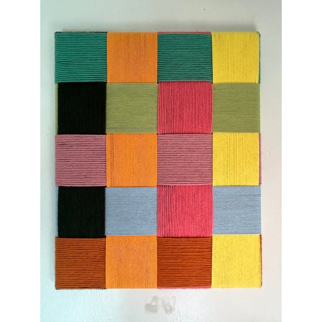 Artist: Meike Legler (German, b. 1983) Title: July Date: 2023 Medium: Textile and yarn on stretched support Dimensions: 20...