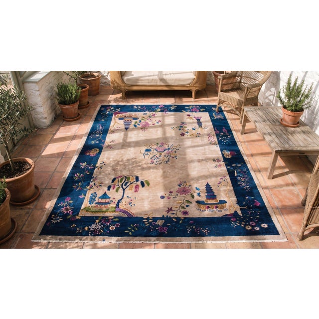 1920s Chinese Art Deco Carpet For Sale - Image 11 of 12