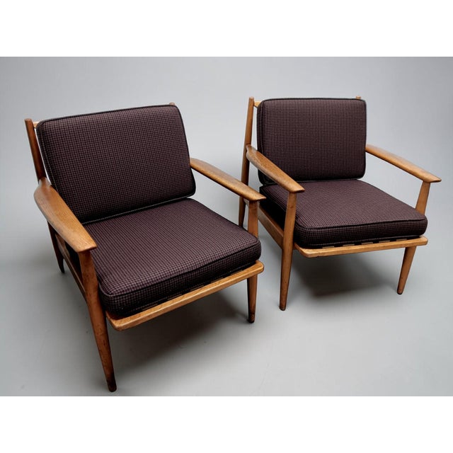 Baumritter Mid Century Modern Viko Baumritter Danish Style Lounge Chairs W/ 3 Cushion Sets For Sale - Image 4 of 10