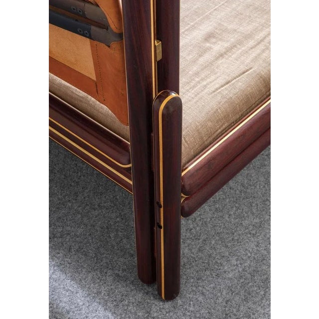 Double Bed in Wood and Leather attributed to Carlo Scarpa for for Simon Gavina, Italy, 1975 For Sale - Image 3 of 5