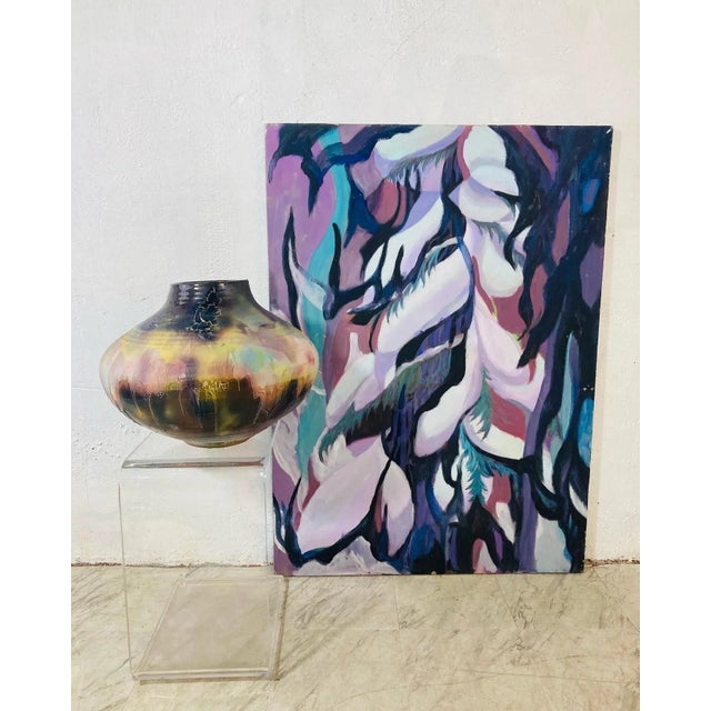 Ceramic Giant Raku Pottery Vessel For Sale - Image 7 of 10