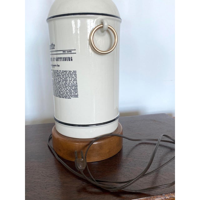 1940s 1940s Mid-Century Forslund Gettysburg Address Lamp For Sale - Image 5 of 13