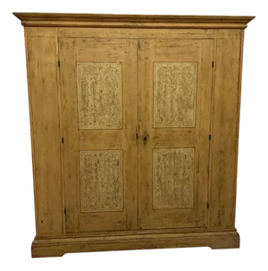 Wardrobe in Yellow Lacquered Fir, Italy, 1985