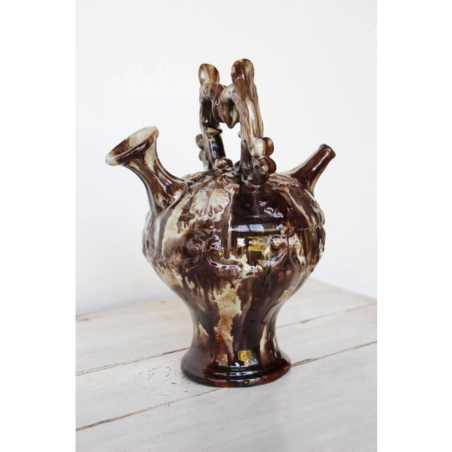 Antique Portuguese Palissy Ware Majolica Water Jug For Sale - Image 13 of 13