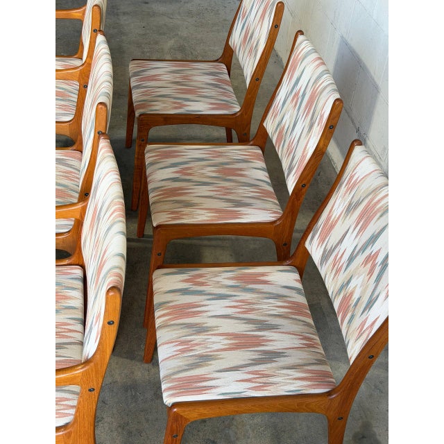 Wood Set of 6 Teak Dining Chairs Vintage Mid-Century Modern Wood Chairs For Sale - Image 7 of 12