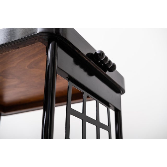 Art Nouveau Nesting Table Set after 1905 Design by Prof. Josef Hoffmann, Vienna, c.1980, Set of 4 For Sale - Image 6 of 18