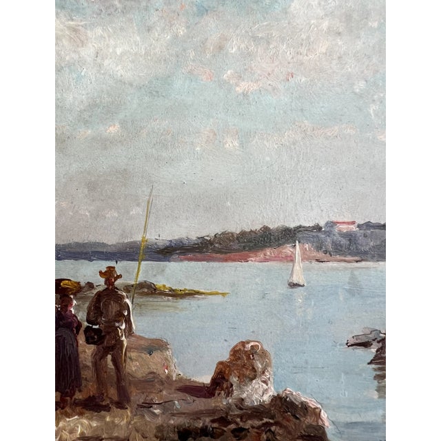 Alberto Vianelli, Pêcheurs, Oil on Cardboard, Framed For Sale - Image 6 of 11