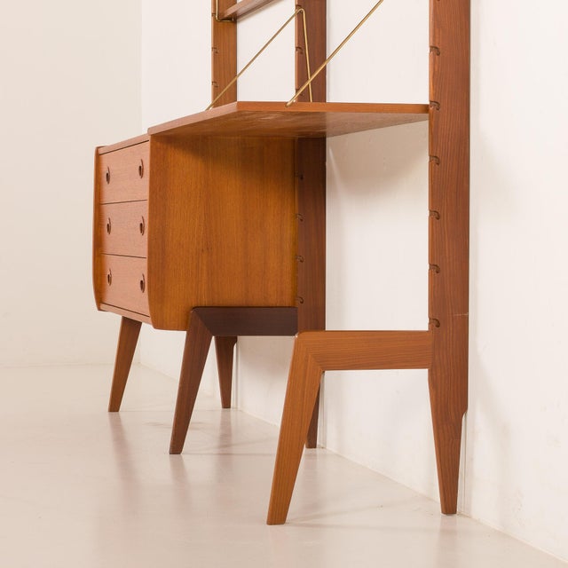 Ergo Free Standing Wall Unit with a Desk from John Texmon, Norway, 1960s For Sale - Image 9 of 18