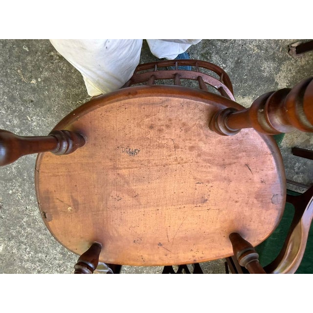 Vintage Stickley Sack Back Windsor Armchair For Sale - Image 10 of 17