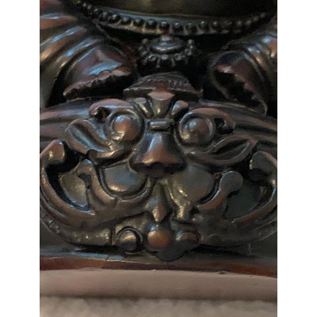 Brown Late 20th Century Tibetan Buddhist Ganapati, Lord Ganesh Solid Mahogany Hand-Carved Statue For Sale - Image 8 of 12