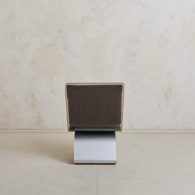 Maison Jansen French Saint-Gobain Glass + Leather Accent Chair Attributed to Maison Jansen, 1960s For Sale - Image 4 of 10