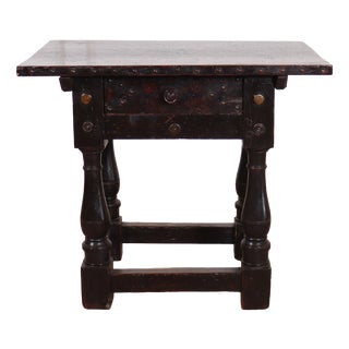 Italian Side Table in Walnut For Sale