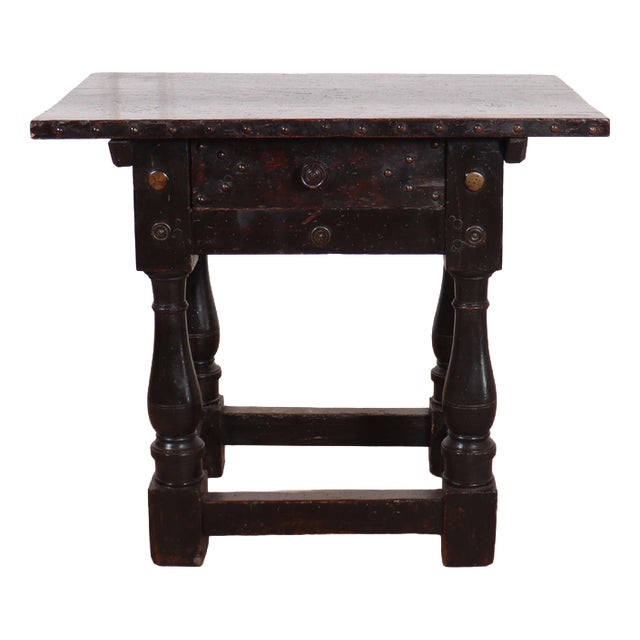 Italian Side Table in Walnut For Sale