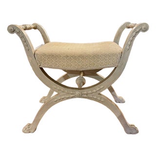 Swedish Carved Bench For Sale